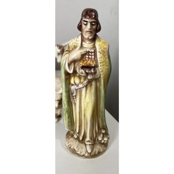 Vintage Holland Mold Christmas Nativity Set 14 Piece Hand Painted Large 1967 - Picture 13 of 16